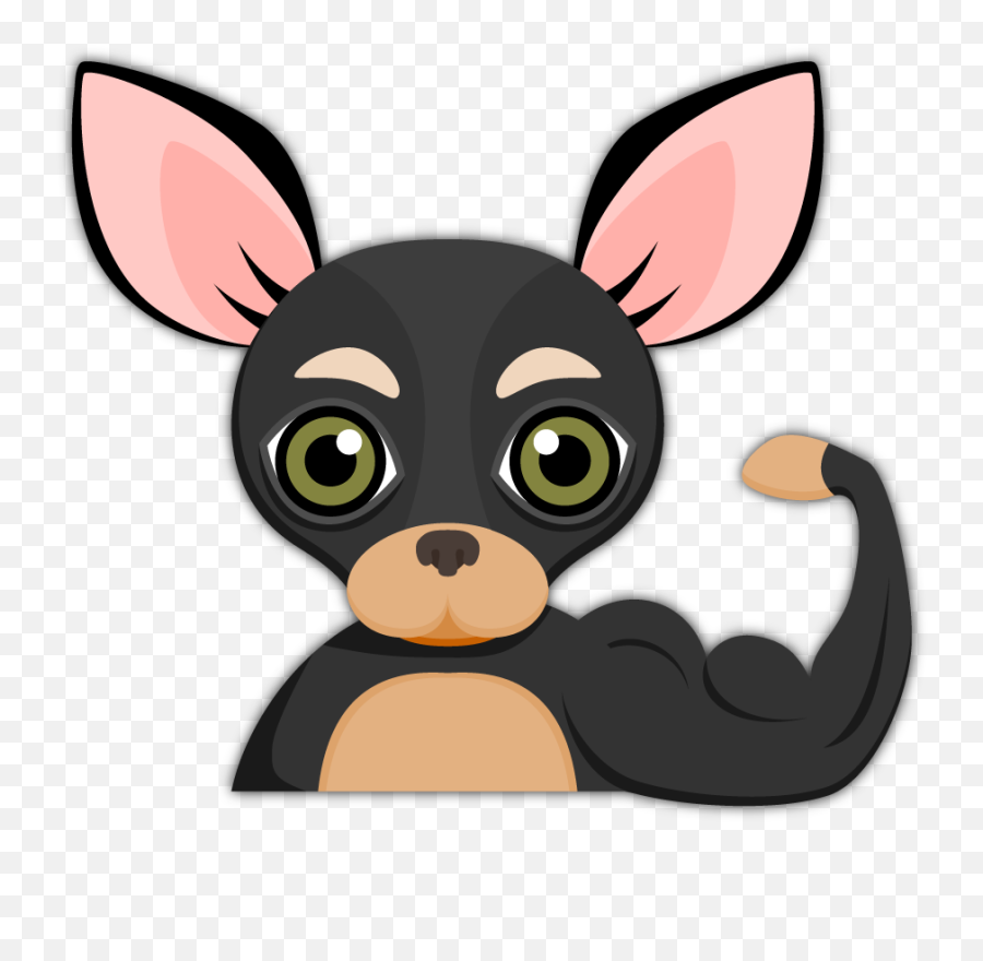 Black Tan Chihuahua Emoji Stickers For - Chihuahua Emoji,Puppy Emoji