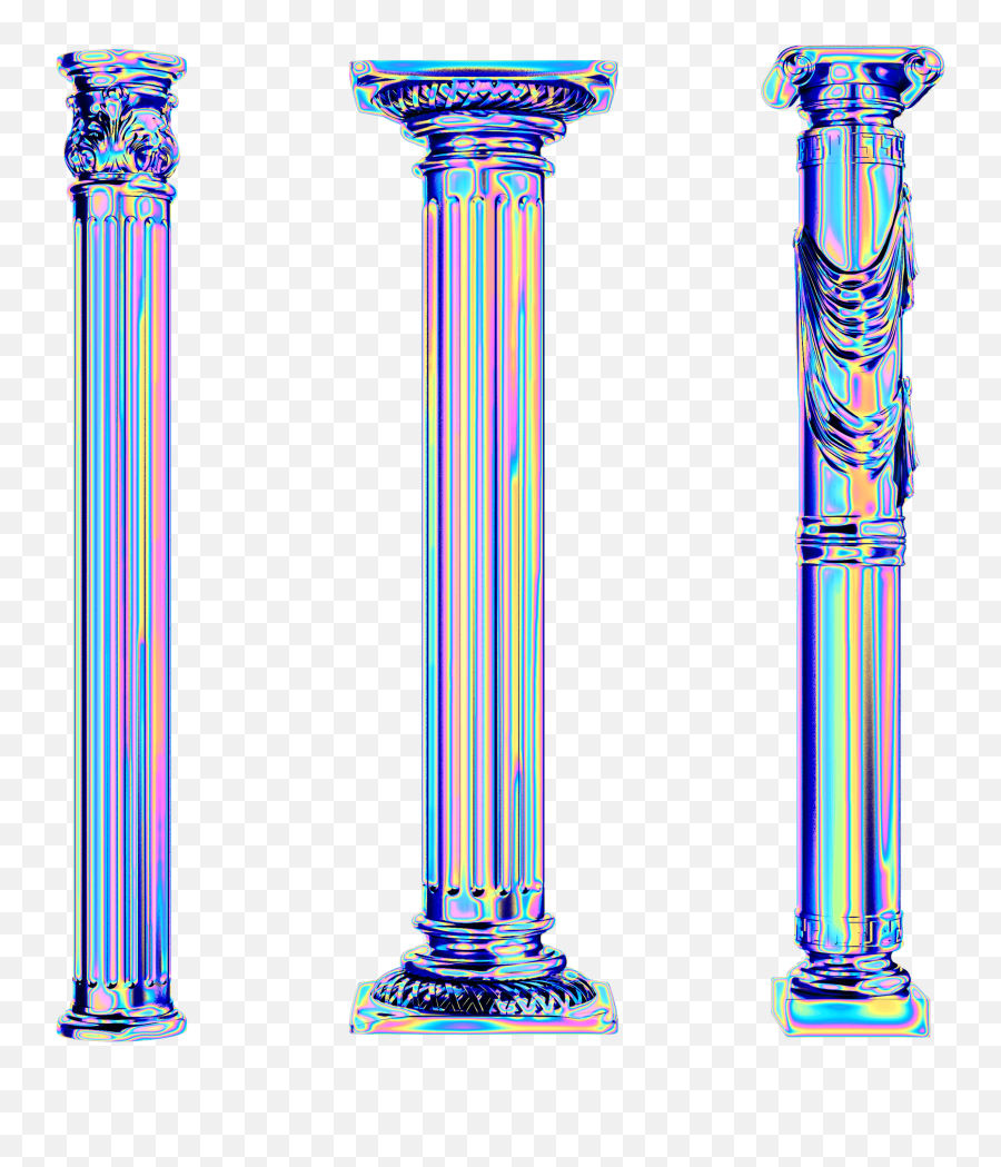 Holo Column Greek Roman Holo Sticker By Dinaaaaaah - Vaporwave Column Png Emoji,Emojis Greek Roman