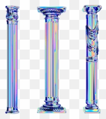 Holo Column Greek Roman Holo Sticker By Dinaaaaaah - Vaporwave Column Png Emoji,Emojis Greek Roman