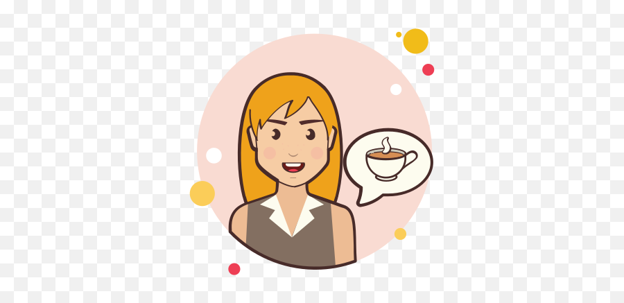 Girl And Coffee Cup Icon - Girl With Coffee Cup Png Emoji,Coffee Emoji Facebook Windows