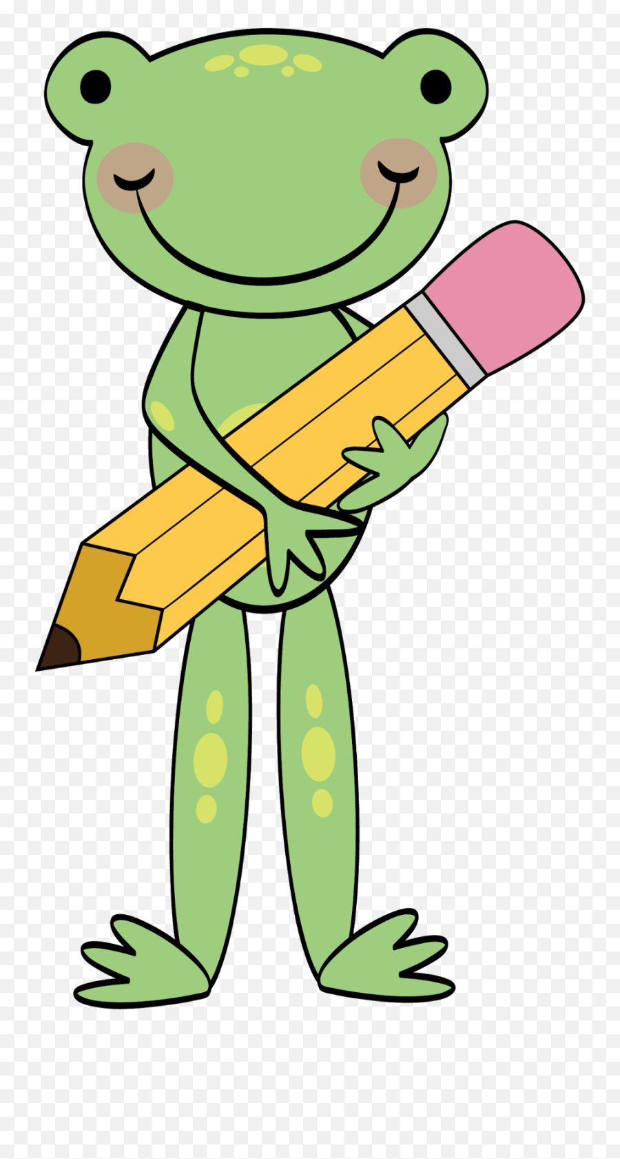 Pin - Frog With Pencil Clipart Emoji,Makeva Frog Emoticon