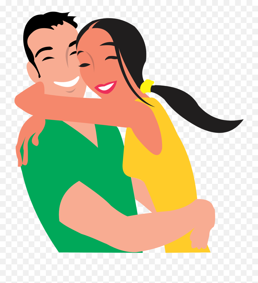 Happy Couple Clipart Free Download Transparent Png Creazilla - Couples Clip Art Emoji,Emoji De Abrazo En Whatsapp Cojin