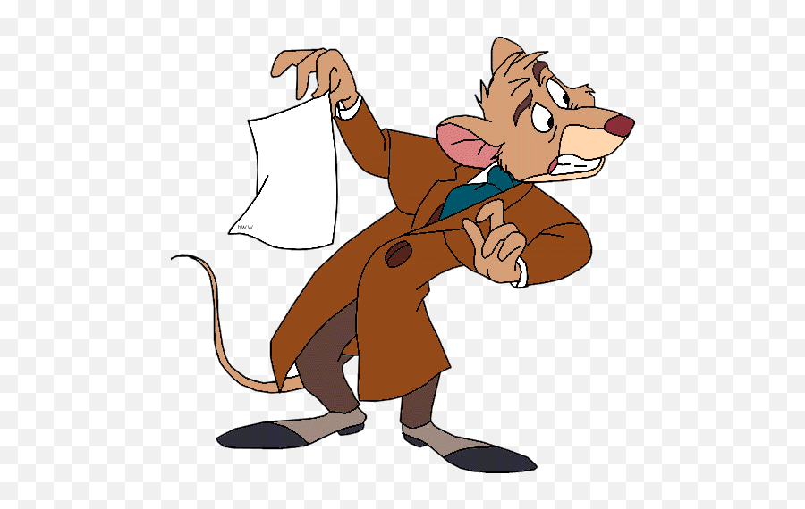 Detective Clipart 6 - Clipartix Basil Of Baker Street Great Mouse Detective Disney Emoji,Emoji Movie Hiram