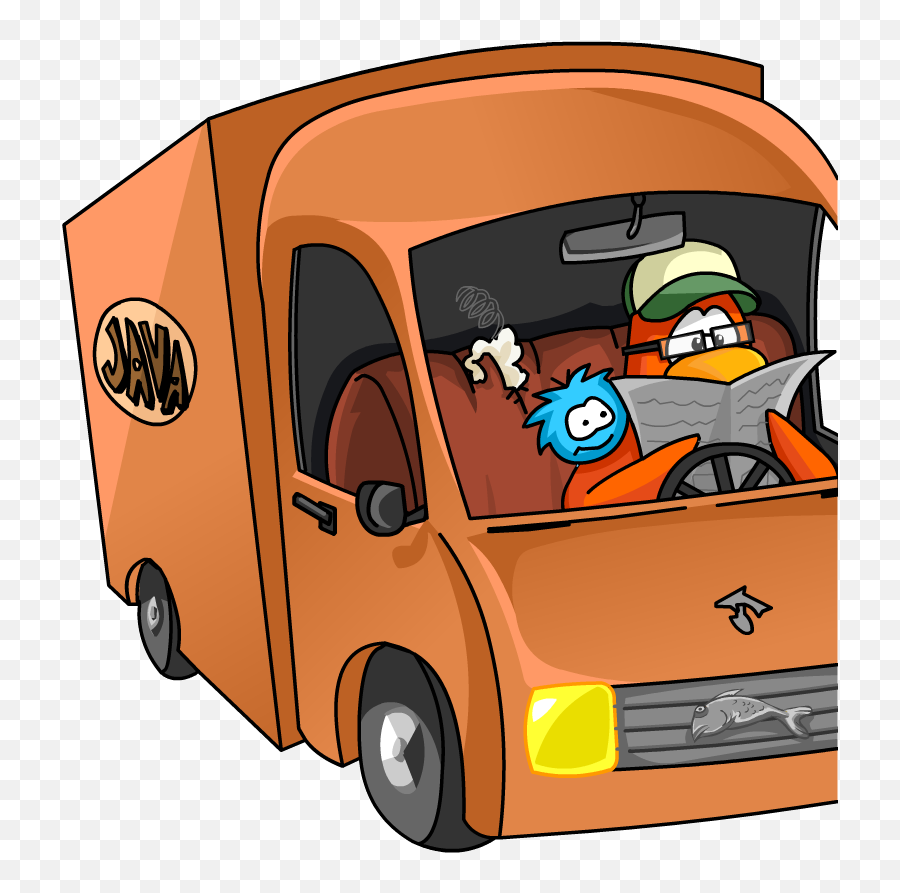 Java Delivery Truck - Bean Counters Club Penguin Logo Emoji,Funny Animated Truck Emojis