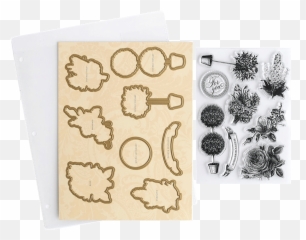 Treillage Stamps And Dies - Decorative Rubber Stamp Emoji,Craft Emotion Stamps