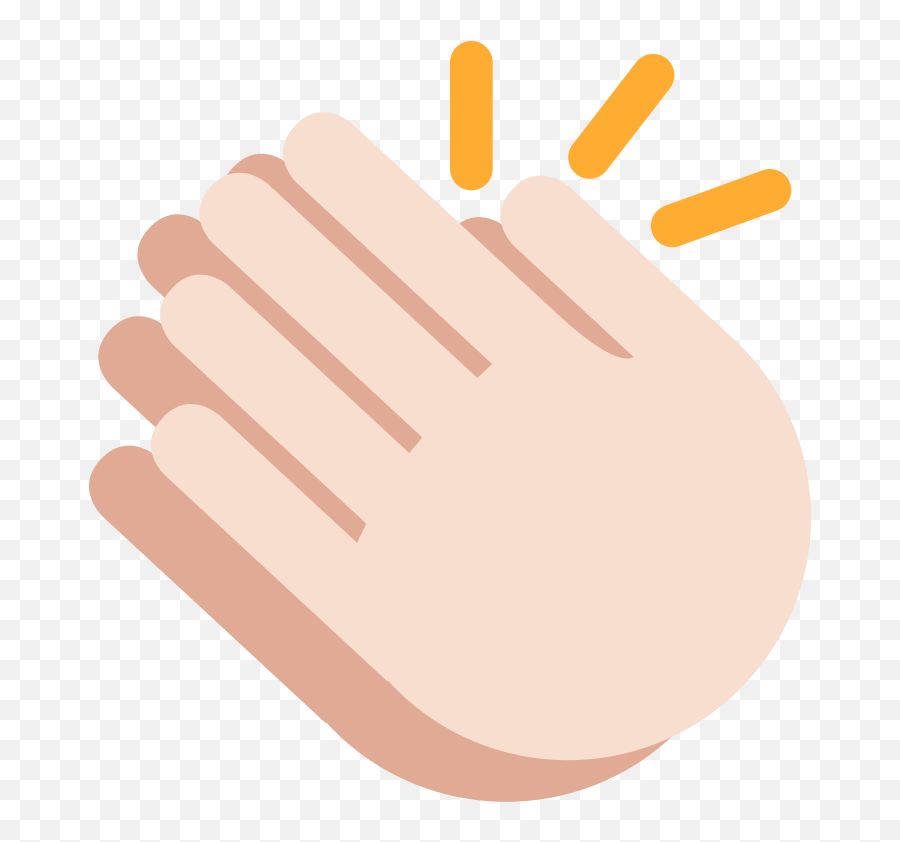 Clapping Hands Light Skin Tone Emoji,Clapping Emoji Gif