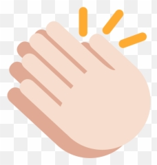 Clapping Hands Light Skin Tone Emoji,Clapping Emoji Gif