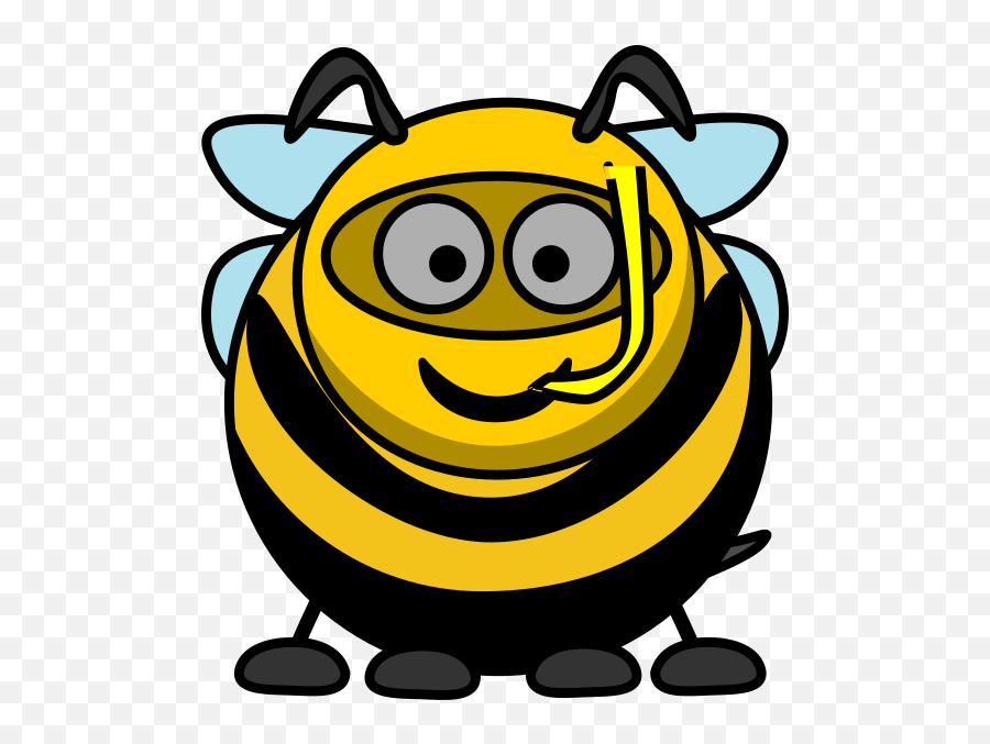 Scuba Bee Clip Art At Clkercom - Vector Clip Art Online Emoji,Scuba Steve Emoticon