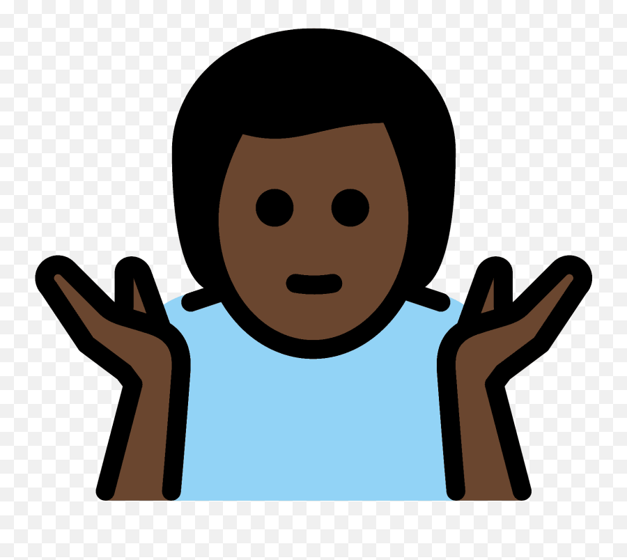 Man Shrugging Emoji Clipart Free Download Transparent Png,Black Man Emoji