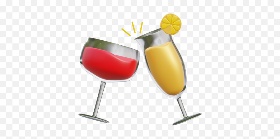 Premium Cheers 3d Illustration Download In Png Obj Or Blend Emoji,Wineglass Emoji