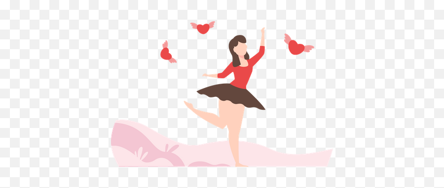 Best Premium Girl In Love Illustration Download In Png Emoji,Ballet Tutu Emoji