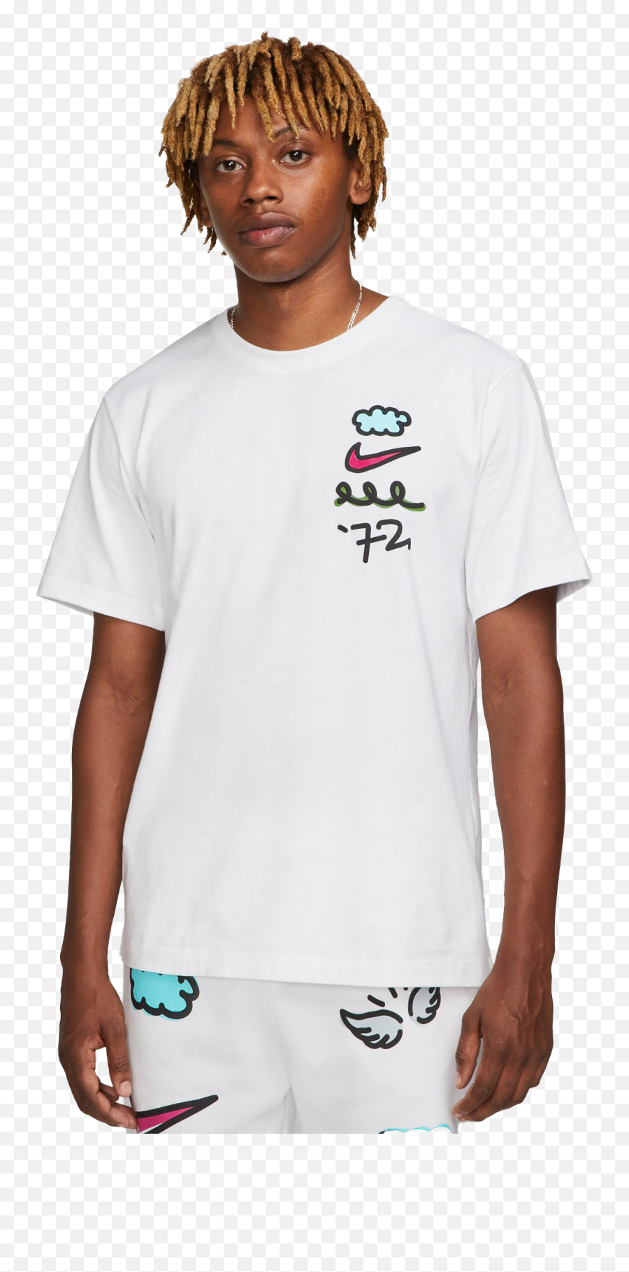 Nike Menu0027s Sportswear Gel Doodles Tee - White Emoji,All Over Both Sides Emoji T-shirt