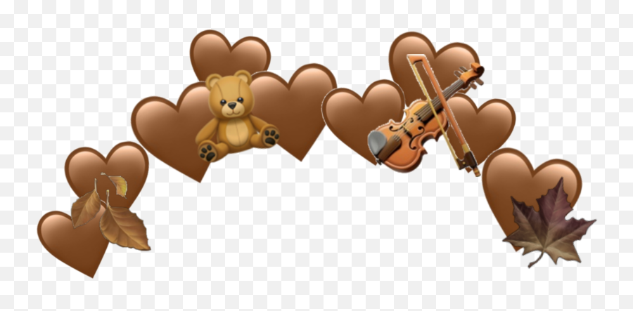 Brown Emoji Heart Sticker - Art,Brown Heart Emoji