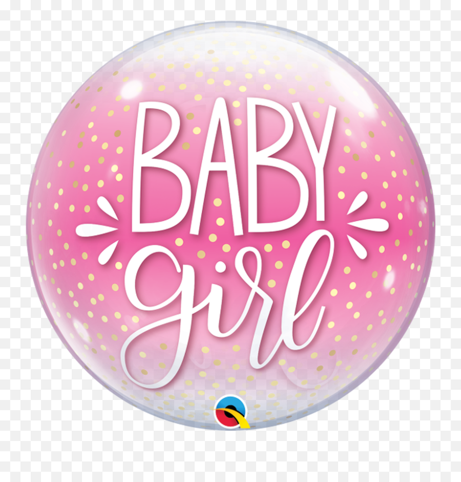 Bubble Baby Girl Pink Confetti - Qualatex Emoji,Baby Girl Emoji
