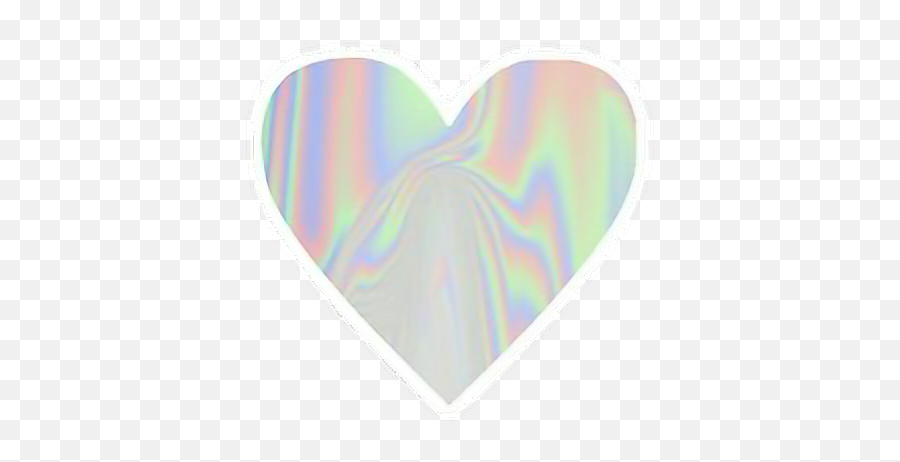 Heart Holo Transparent Outline Sticker By Madison - Pastel Rainbow Heart Png Emoji,Outline Heart Emoji App