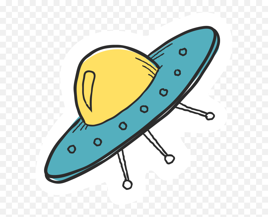 Alien Space Ship 2 - Drawing Emoji,Alien Ship Emoji