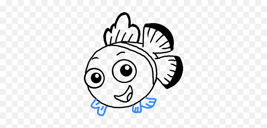 How To Draw Nemo Finding Nemo - Step By Step Easy Drawing Emoji,Finding Nemo Emoticons