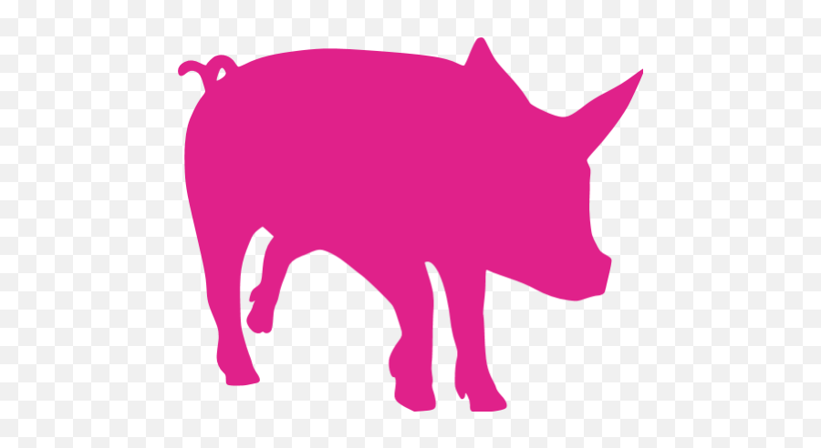 Barbie Pink Pig 9 Icon - Free Barbie Pink Animal Icons Pig Silhouette Png Emoji,How To Make A Pig Nose Emoticon