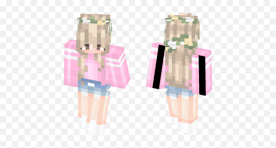 Download Cute Pink Girl Netherwarts Req Minecraft Skin For - Fictional Character Emoji,Piank Girl With Super Emotions