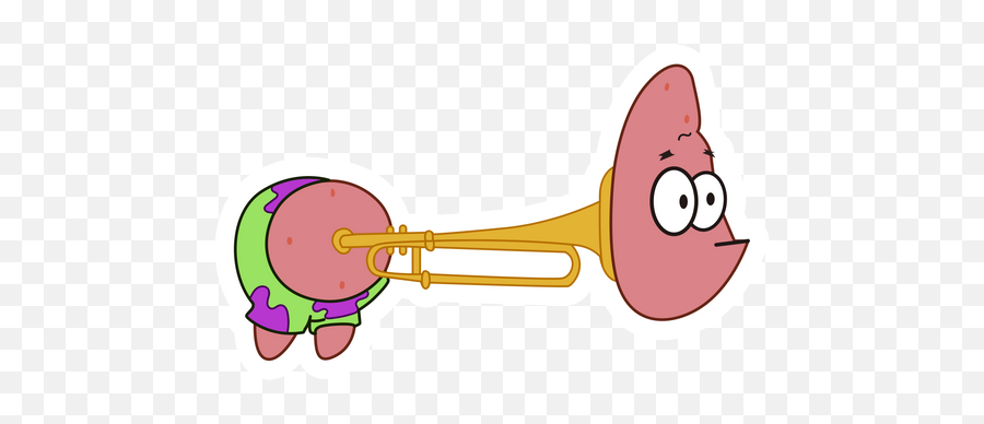 Spongebob Stickers - Patrick Star In An Instrument Emoji,Starstuck Emoticon