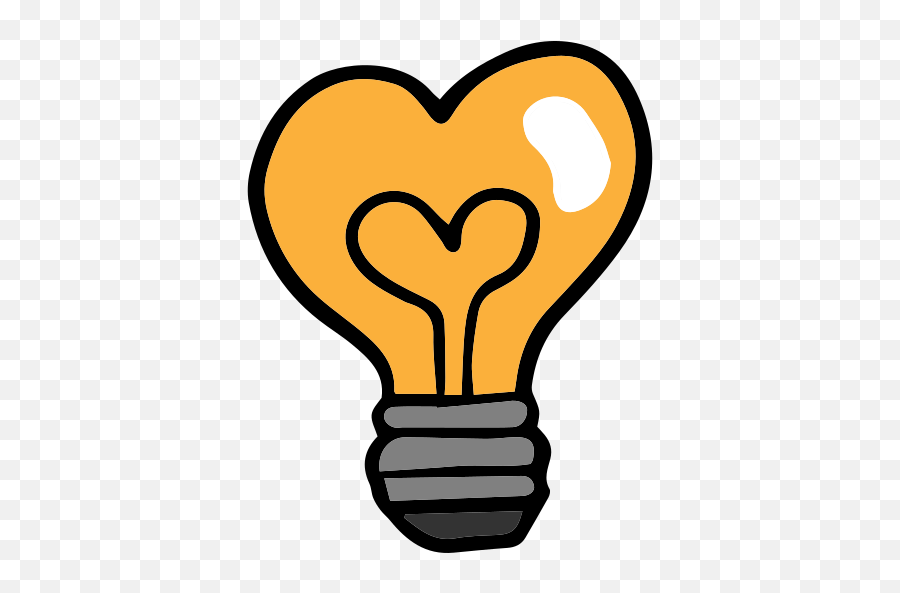 Light Bulb - Free Valentines Day Icons Lampada Em Formato De Coração Emoji,Lightbulb Emoticon Facebook