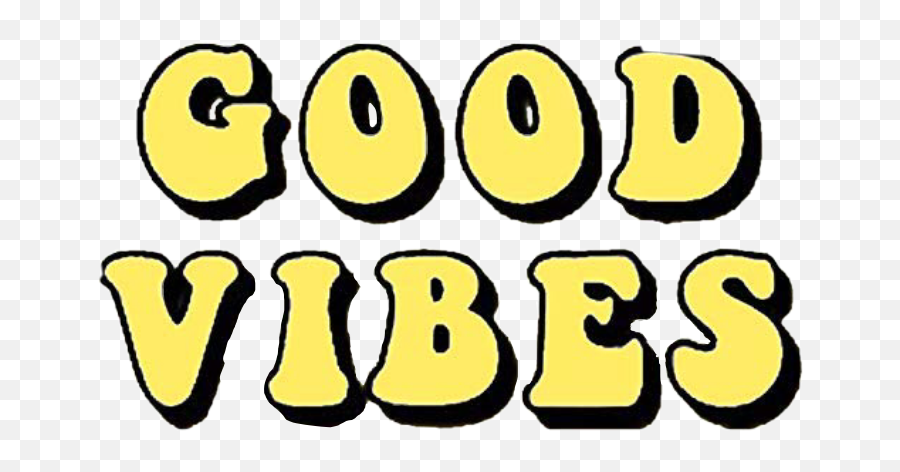 Yellow Groovy Font Goodvibes Sticker - Dot Emoji,Groovy Emoji