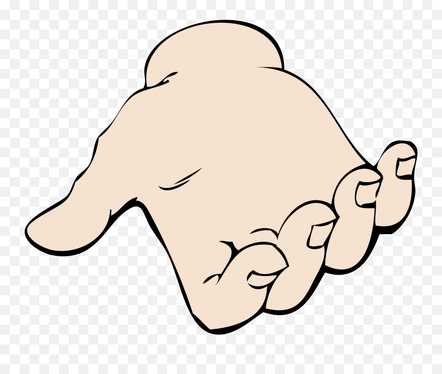Open Hands Clipart - Open Hand Cartoon Png Emoji,Open Hand Emoji Meaning