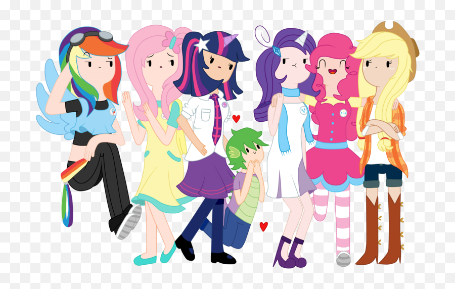 Humanized Mane Seven Mane Six Emoji,Spike Emotions Women