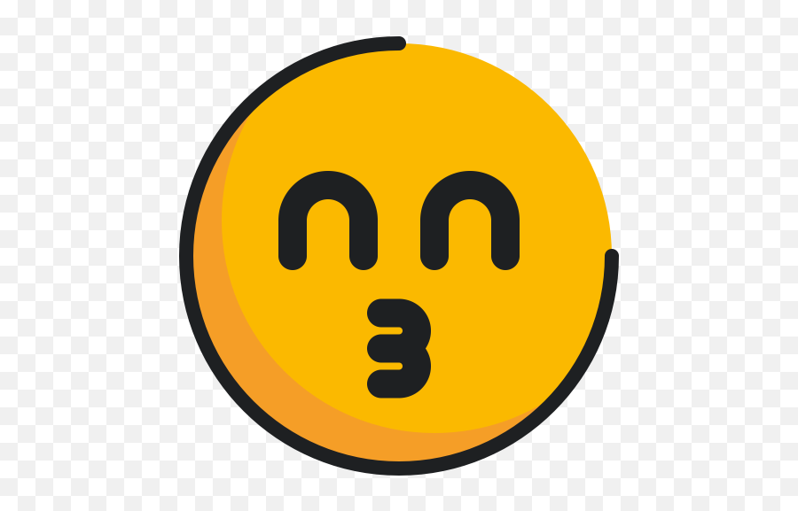 Emoticon Face Kissing Smiling Icon - Happy Emoji,Kissing Emoji Text