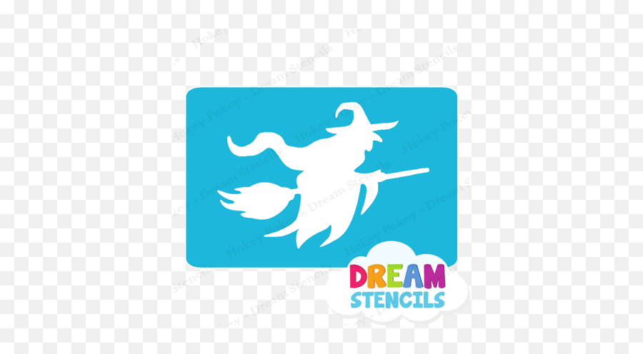 Hokey Pokey Dream Stencils Halloween - Clip Art Emoji,Witch Flying Into Tree Emoticon