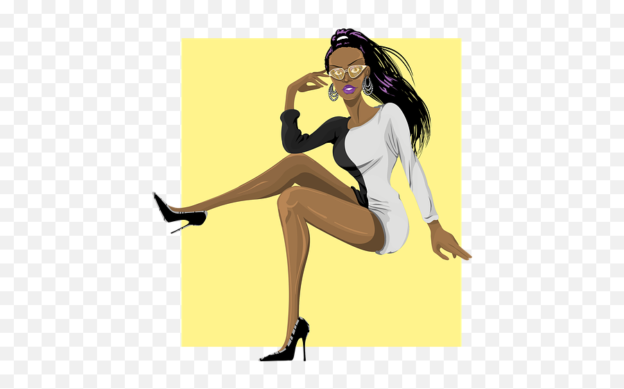 Free Seductive Sexy Vectors - Transparent Fashion Clipart Png Emoji,Emoji Sexy Woman Black