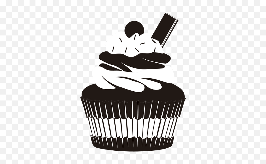 Twelve Cupcakes Birthday Cake Silhouette - Cupcakes Vector Silhouette Cupcake Vector Art Emoji,Emoji Number Cupcake