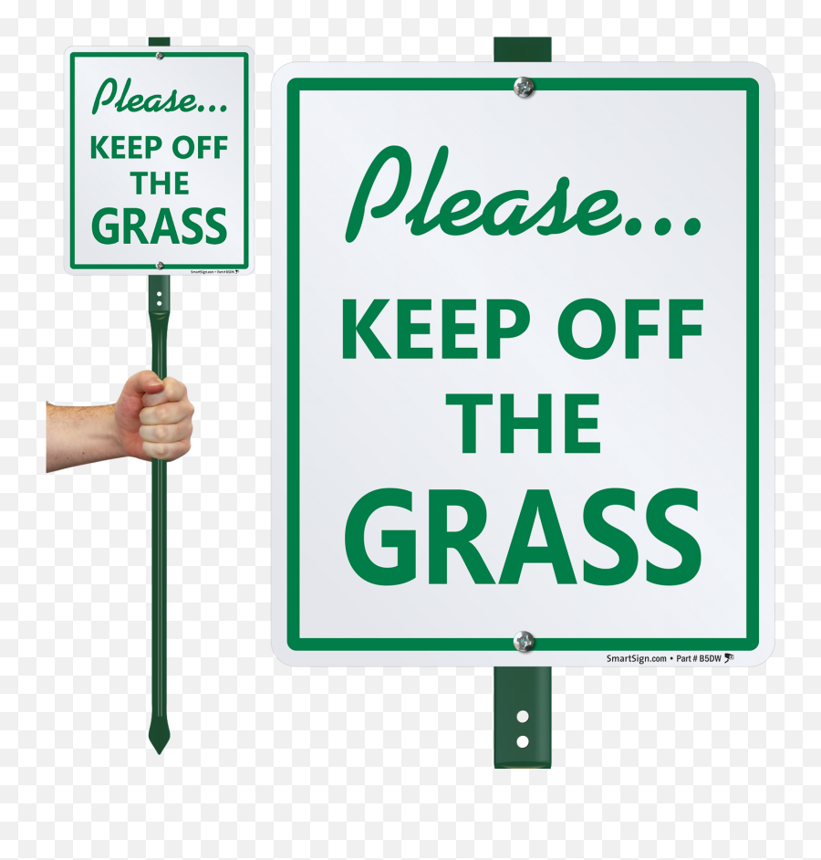 Do Not Park On Grass Yard Sign Home Signs Includes Lawn - Vertical Emoji,Home With Grass Emoji