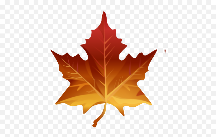 Maple Leaf Emoji Emoticon Iphone - Fall Leaf Emoji Transparent,Leaf Emoji