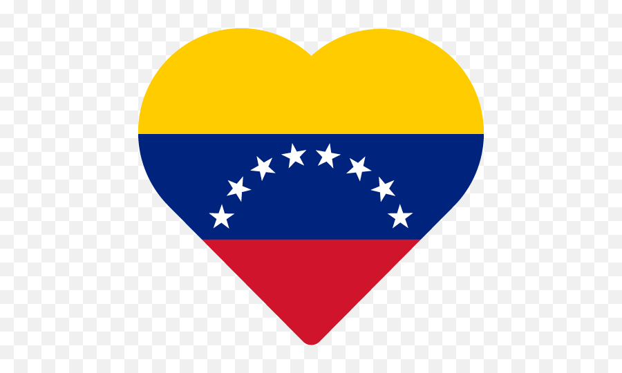 Vector Country Flag Of Venezuela - Heart Vector World Flags Emoji,Heart Emoticons S3
