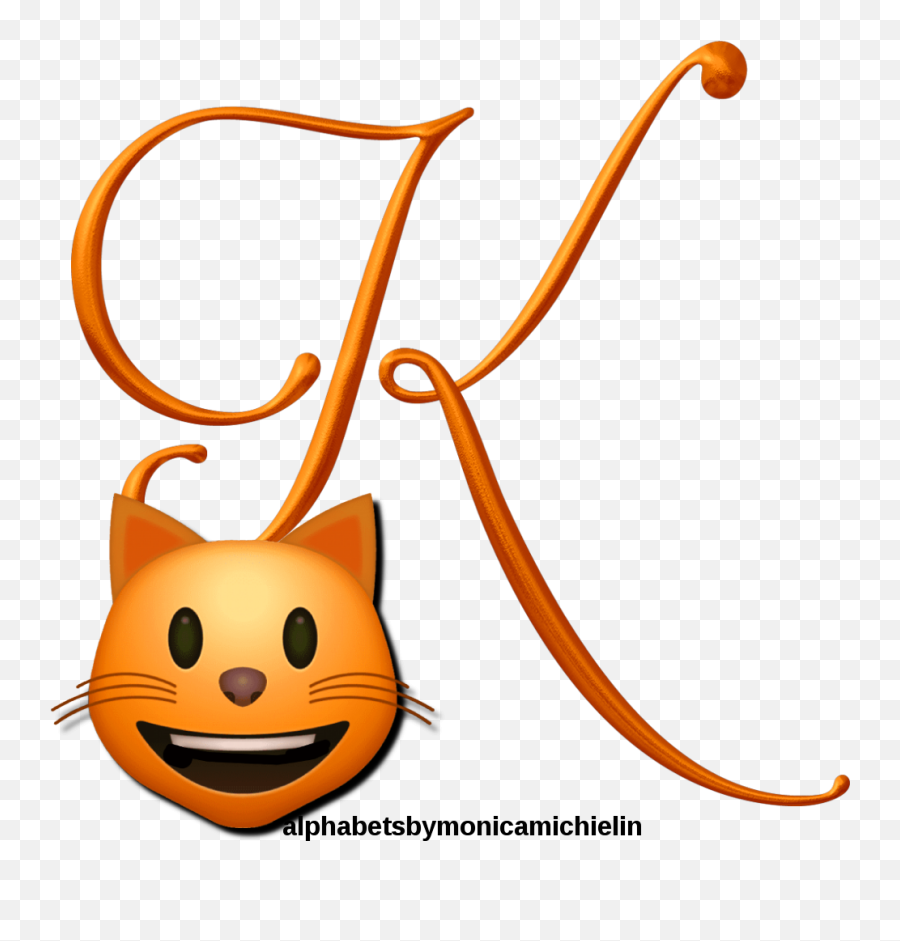 Monica Michielin Alphabets Cat Emoticon Emoji Alphabet Png,K Emoji Rletter