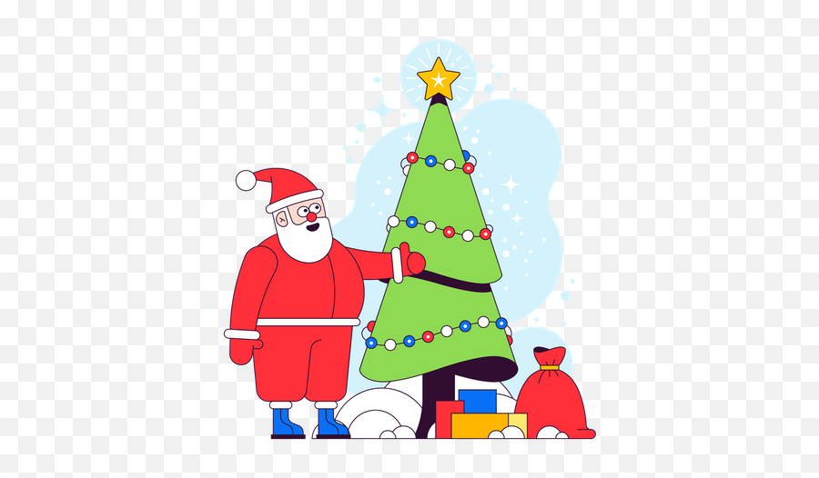 Best Premium Santa With Christmas Tree And Gifts Emoji,Discord Badges Emojis Xmas