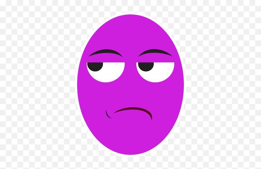 Shape Emoji By Marcossoft - Sticker Maker For Whatsapp,Purple Angry Emoji