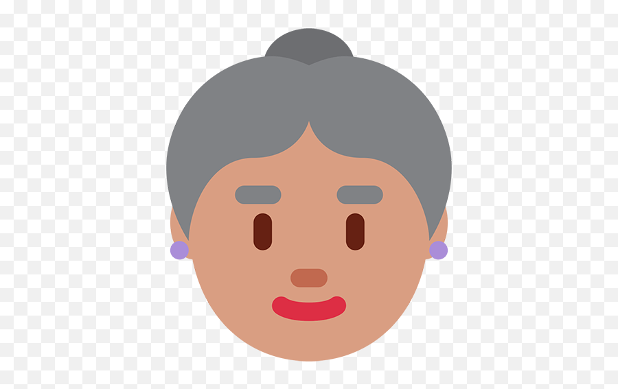 Older Woman - Old Lady Face Icon Emoji,Grandma Emoji