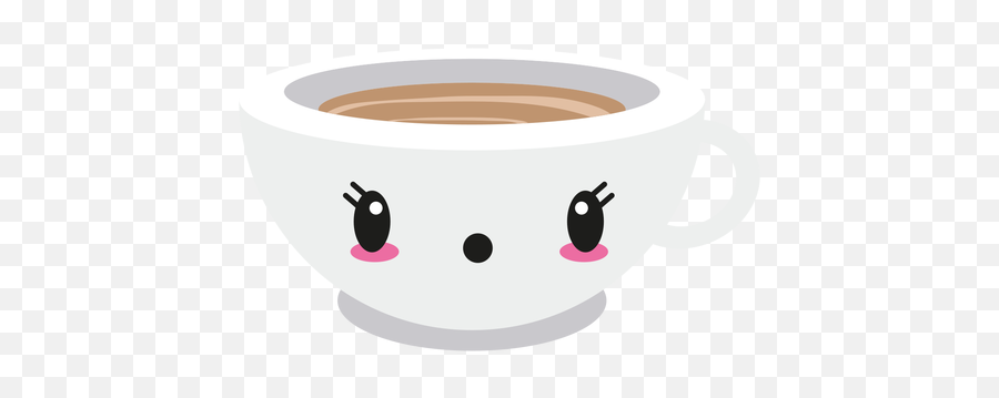 Surprised Kawaii Face Coffee Cup - Xicara De Cafe Kawaii Emoji,Coffee Cup Emoji