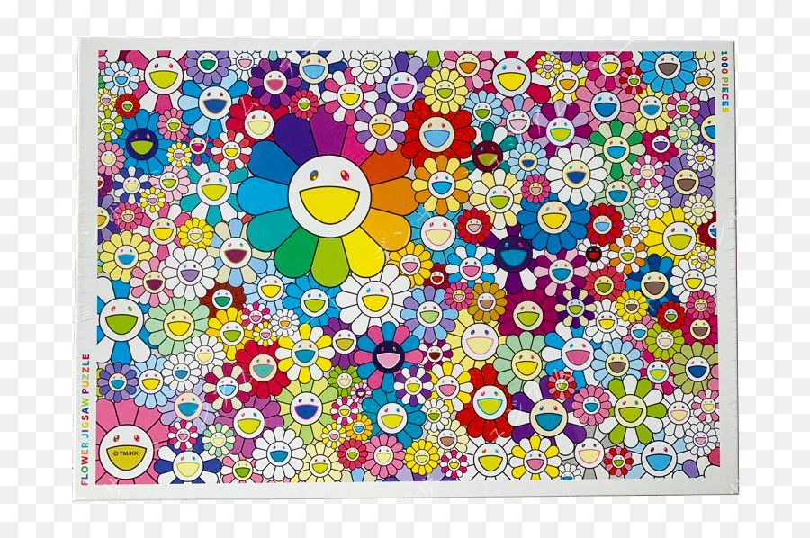 Murakami Flower - Murakami Puzzle Emoji,Flower Emoji Pillow