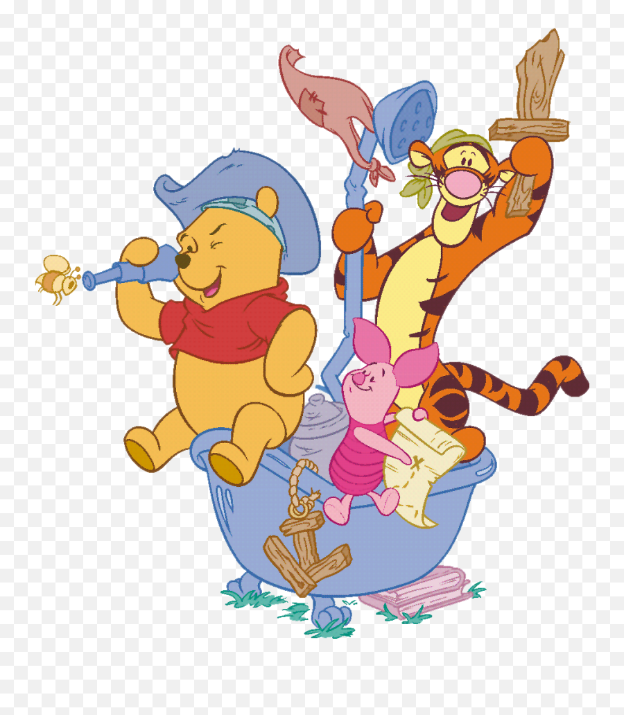 Winnie The Pooh Cartoon Characters Next To Each Other - Winnie De Poeh Tigger Piglet Emoji,Eeyore Emotions