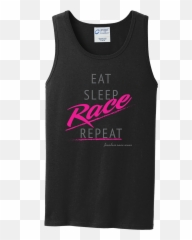 Download Eat Sleep Race Repeat Tanks - Sleeveless Emoji,Race Flag Emoji