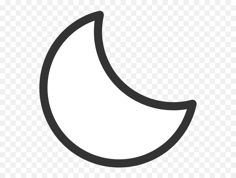Crescent Moon Clip Art At Vector Clip Art - Clipartix Black And White Clip Art Moon Emoji,Dark Moon Emoji