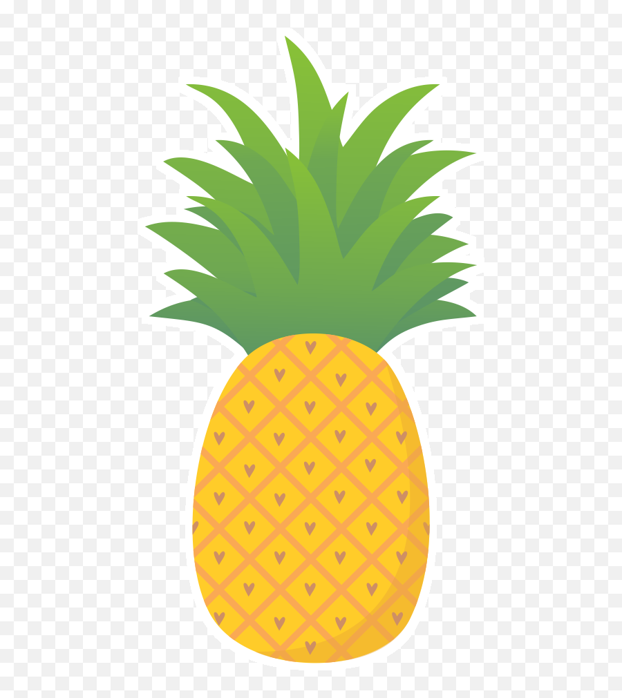 Clip Art Adesivo Abacaxi Amor De Petallinana - Png Download Pineapple Drawing Png Emoji,Emojis De Amor