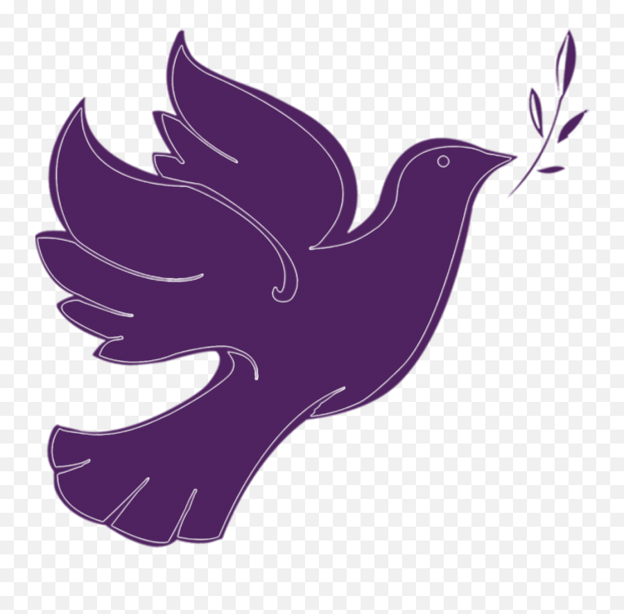 Doves Clipart Purple Doves Purple - Purple Dove Clipart Emoji,Purple Bird Emoji