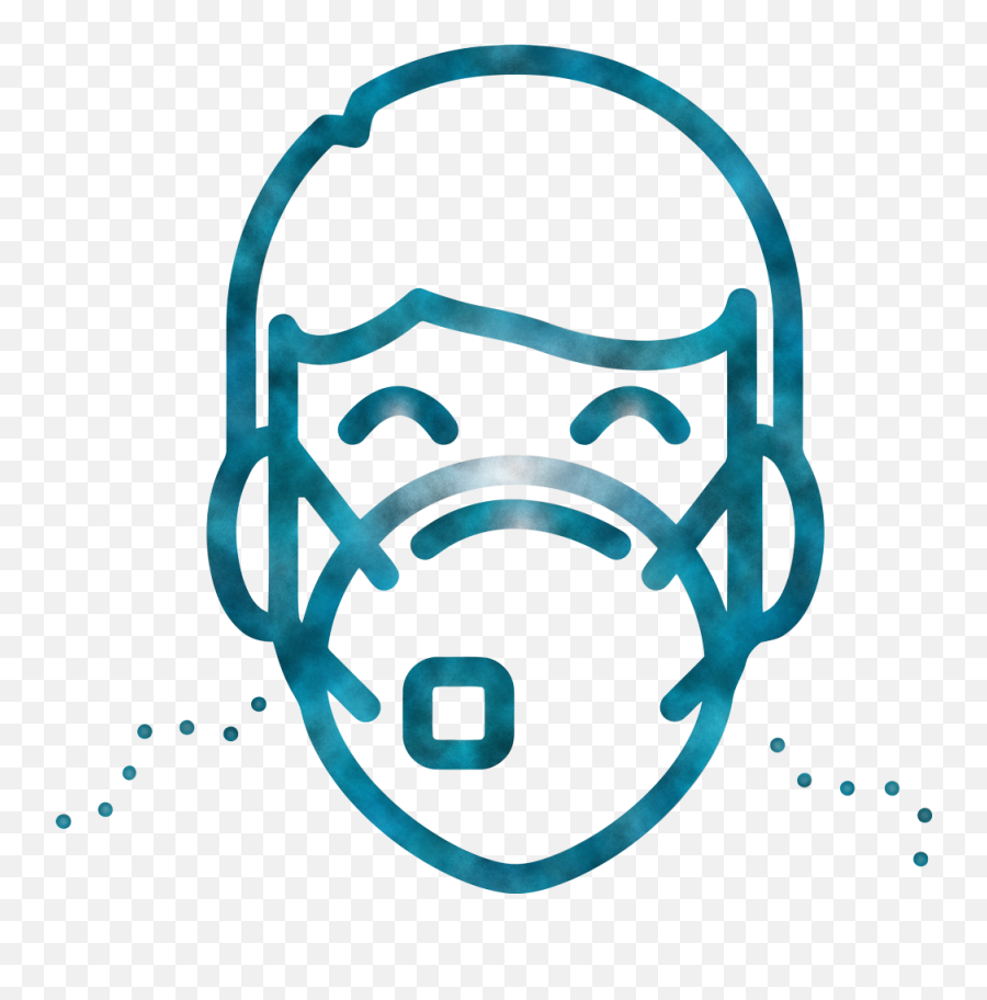 Coronavirus Happy Face Wearing Mask Transparent Png - Png Aviso Proibido Entra Sem Mascara Emoji,Headphones Text Emoticon