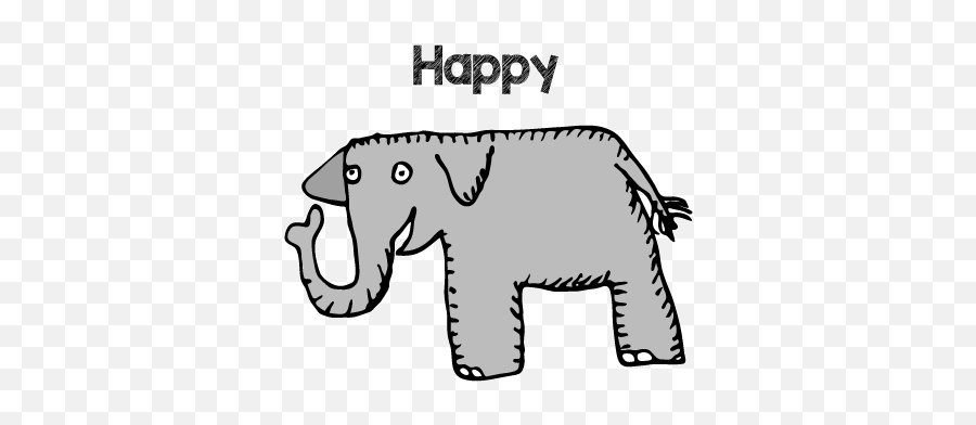 Happy Elephant Stickers - Animal Figure Emoji,Iphone Emojis Elephant