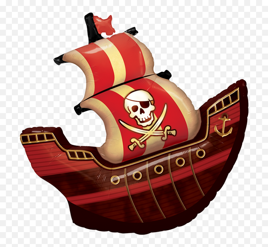 Super Shape Mylar Balloon - Pirate Ship Cut Out Emoji,Pirate Ship Emojis