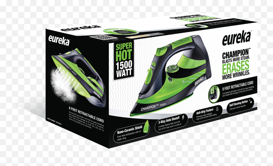 Irons Eureka Champion Super - Hot Green 1500 Watt Iron Packaging And Labeling Emoji,Steam Custom Info Box Emojis